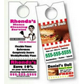 Door Knob Hanger, 4CP-White Tag Stock w/ Tear-off Card (3 1/8" x 8 1/8")